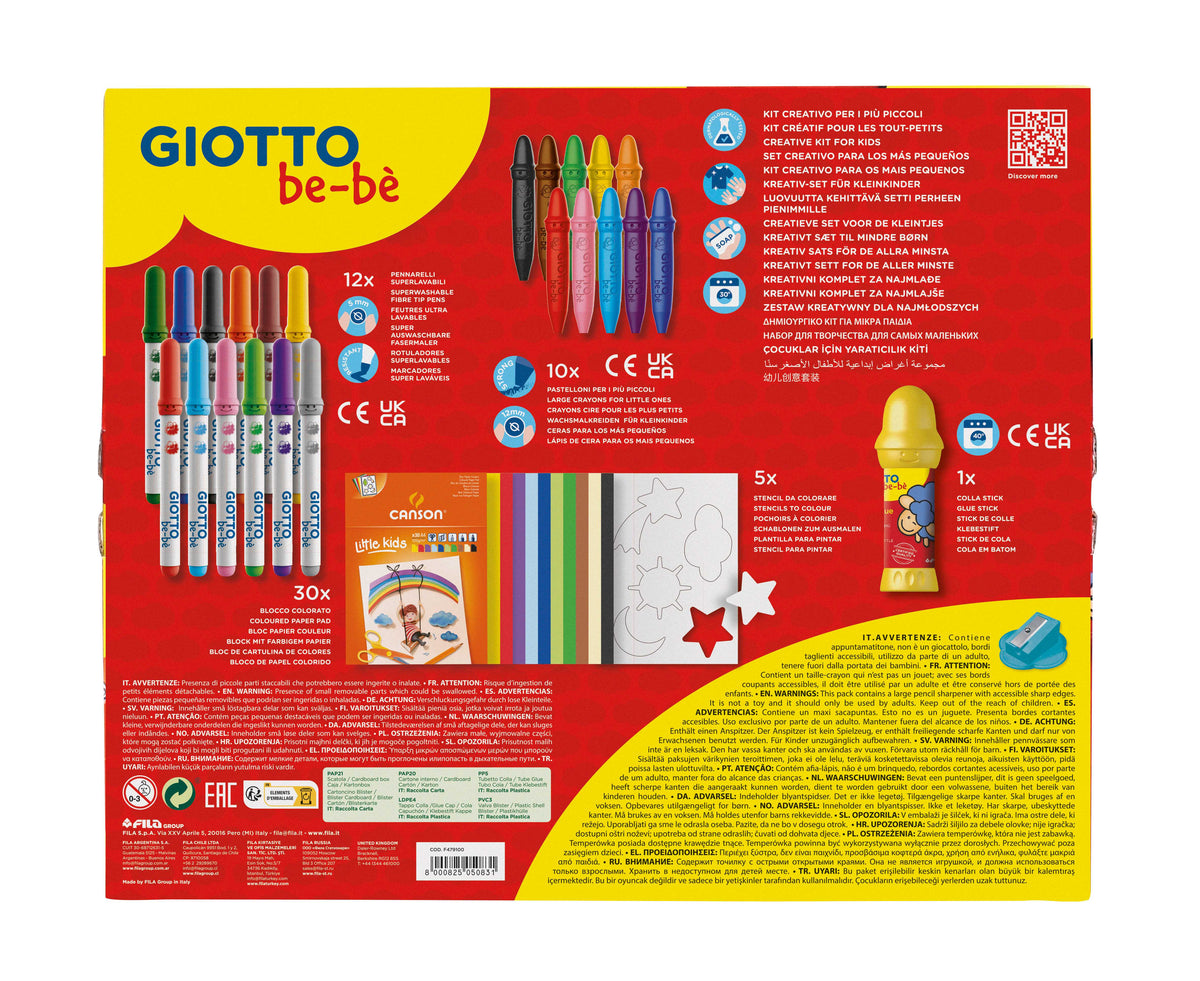 Set creativo per bambini GIOTTO be-bè Little Creations 58 pz