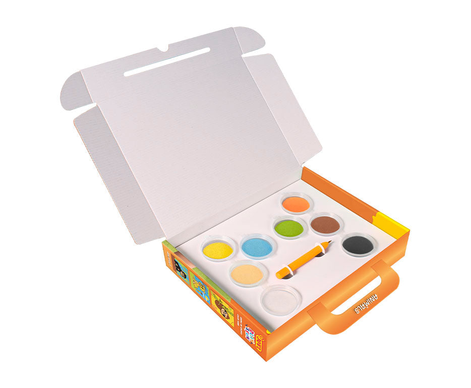 Set creativo pittura con sabbia JOVI Play&Fun Animali – 12 pezzi