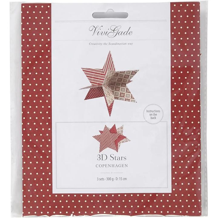 Set per la creazione di stelle 3D in carta