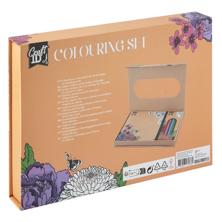 Set da colorare a tema floreale