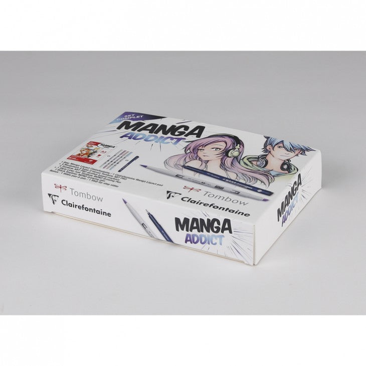 Set da disegno manga CLAIREFONTAINE Manga Addict Tombow A5 - 50 fogli