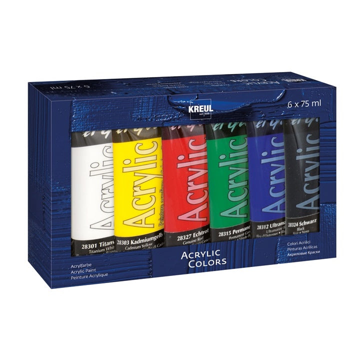 Set dei colori acrilici El Greco 6 x 75 ml