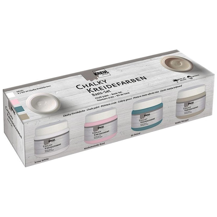 Set dei colori Chalk paint Kreul Basic set 4 x 150 ml