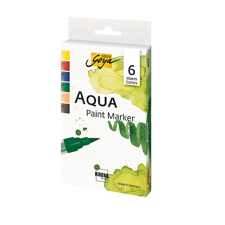 Set dei pennarelli ad acquerello Aqua Solo Goya Warm Colors - 6 pezzi