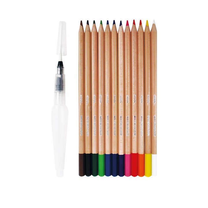 Set di 12 matite acquerellabili Daler Rowney con pennello ad acqua