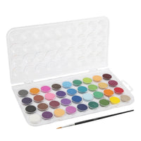 Set di 36 colori ad acquerello e pennello