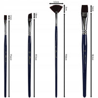 Set di 4 pennelli Phoenix in nylon marrone 6614S2