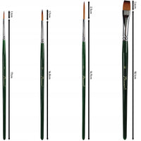 Set di 4 pennelli Phoenix in nylon marrone