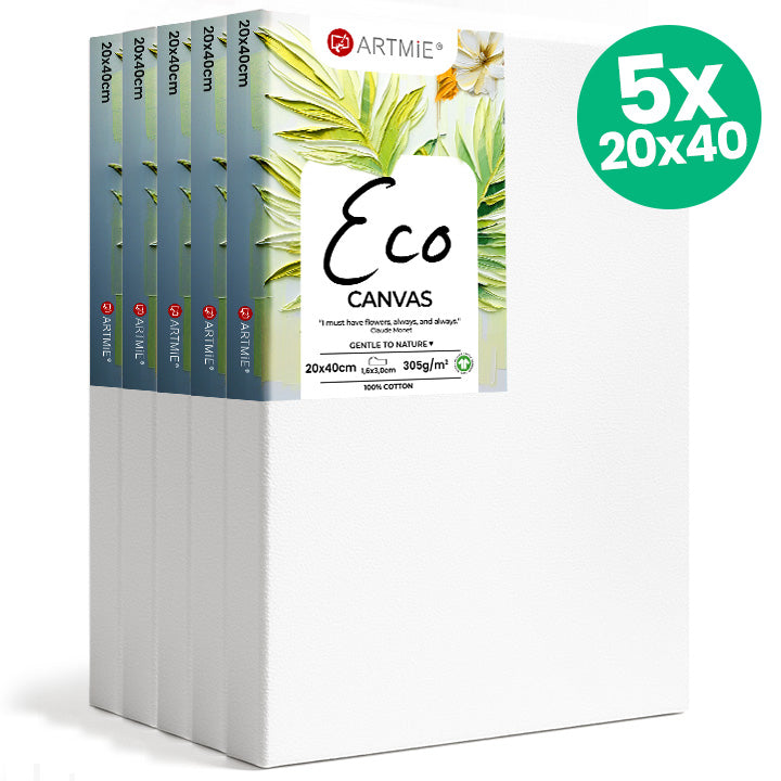 Set di 5 tele per pittura ECO 20x40 cm