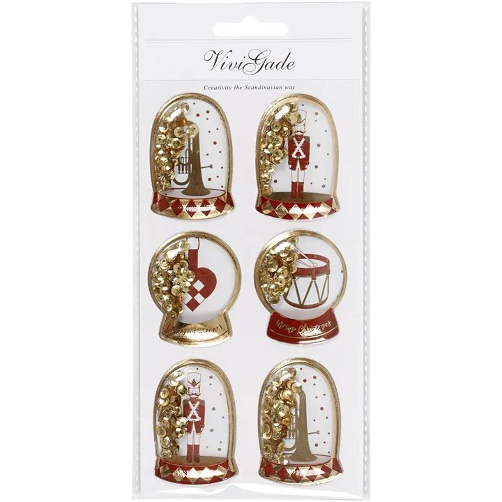 Set di 6 adesivi natalizi 3D — immagine 1