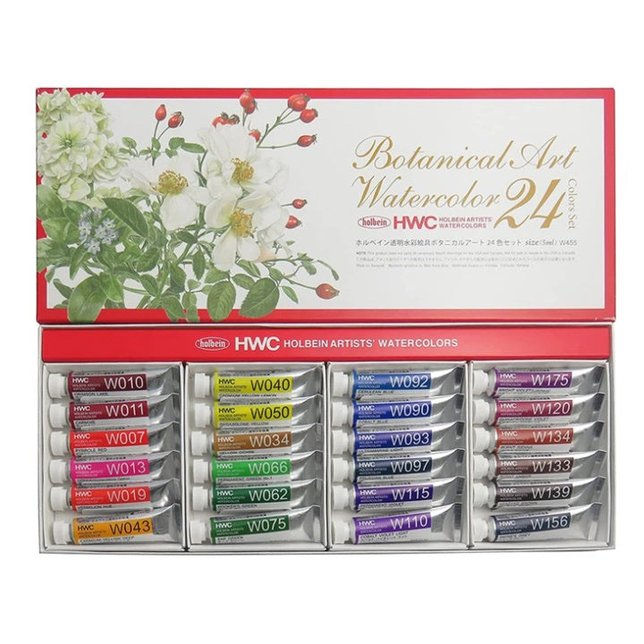 Set di acquerelli Botanical - Holbein - 24 x 5 ml