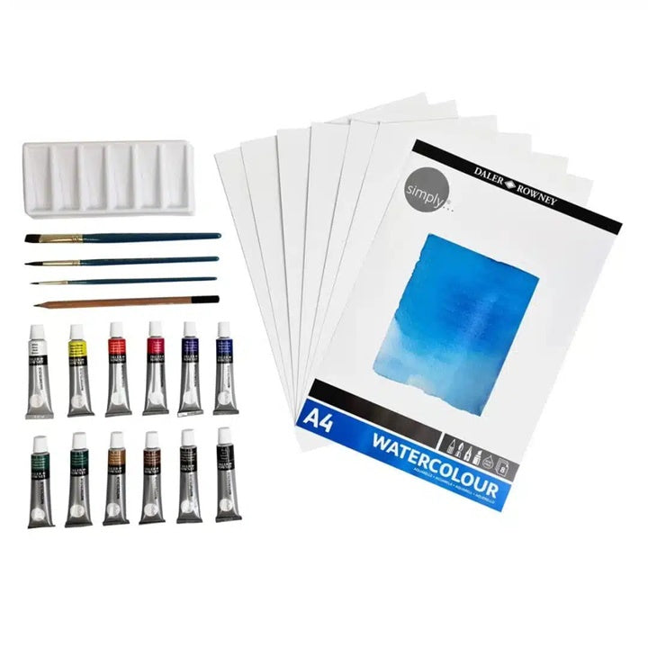 Set di acquerelli Daler Rowney con accessori 25 pezzi