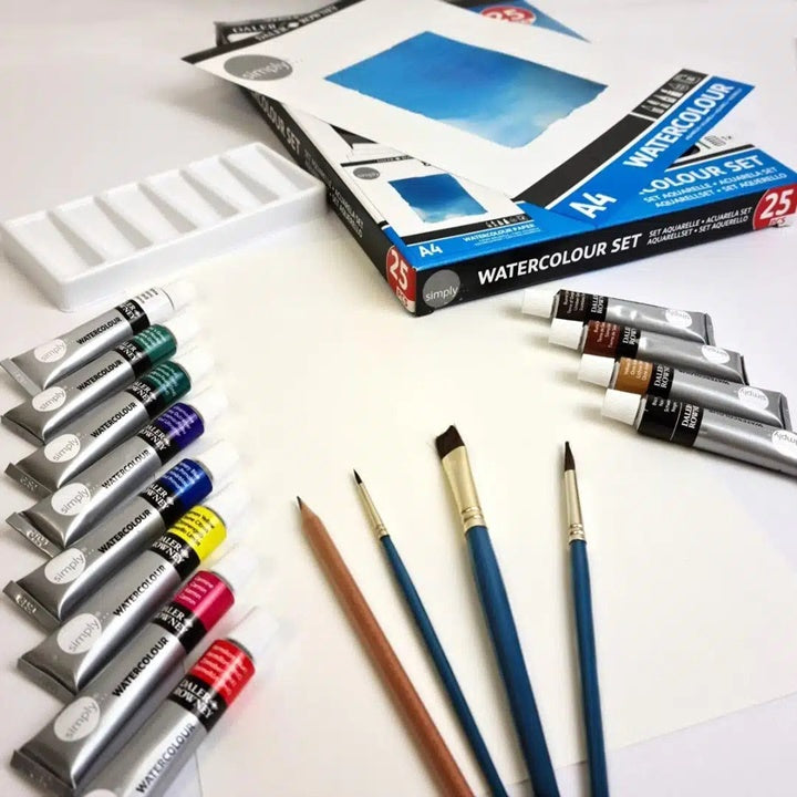 Set di acquerelli Daler Rowney con accessori 25 pezzi