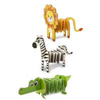 Set di animali safari di carta fai da te