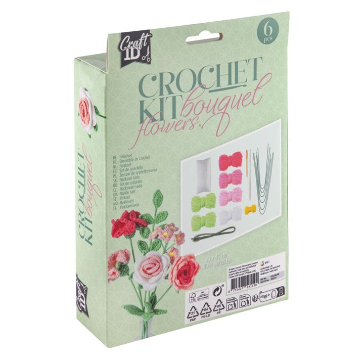 Set di bouquet all'uncinetto