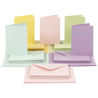 Set di cartoline e buste pastello 10,5x15 cm - 50 pz.