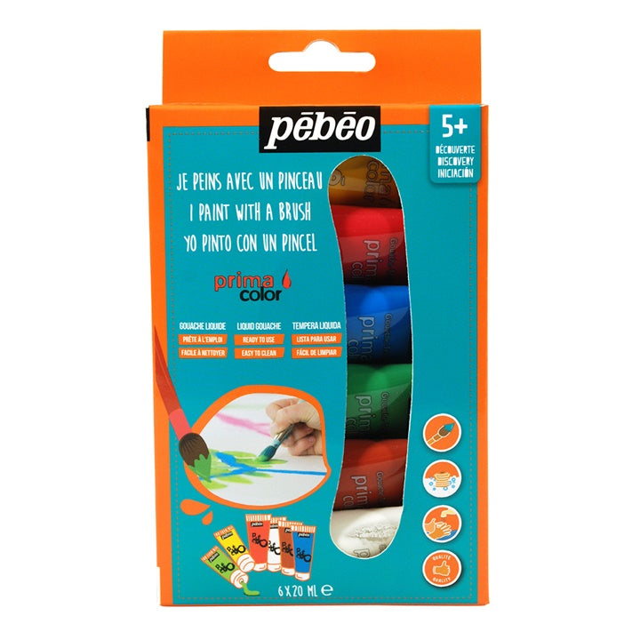 Set di colori a guazzo Pebeo Primacolor 6 x 20 ml