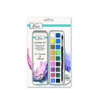 Set di colori acquerelli Nassau Fine Art – 19 pezzi