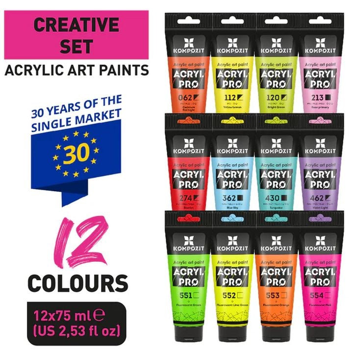 Set di colori acrilici ACRYL PRO CREATIVE