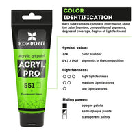 Set di colori acrilici ACRYL PRO CREATIVE