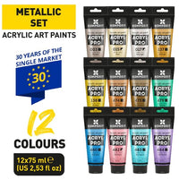 Set di colori acrilici ACRYL PRO METALLIC