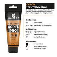 Set di colori acrilici ACRYL PRO METALLIC