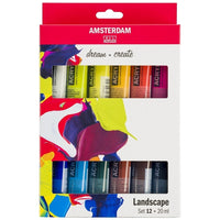 Set di colori acrilici AMSTERDAM dream and create Landscape 12 x 20 ml