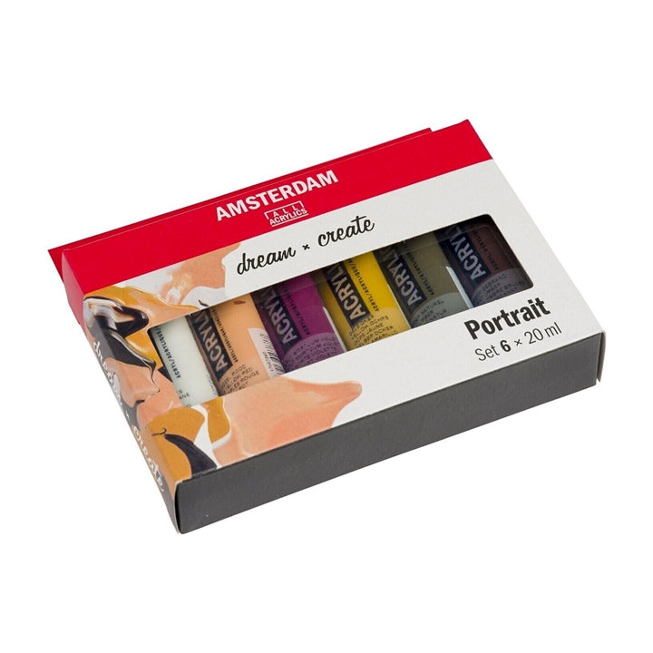 Set di colori acrilici AMSTERDAM dream and create Portrait 6 x 20 ml