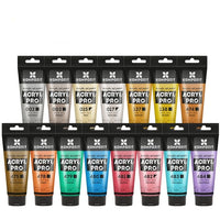 Set di colori acrilici metallici ACRYL PRO Kompozit 15x75 ml