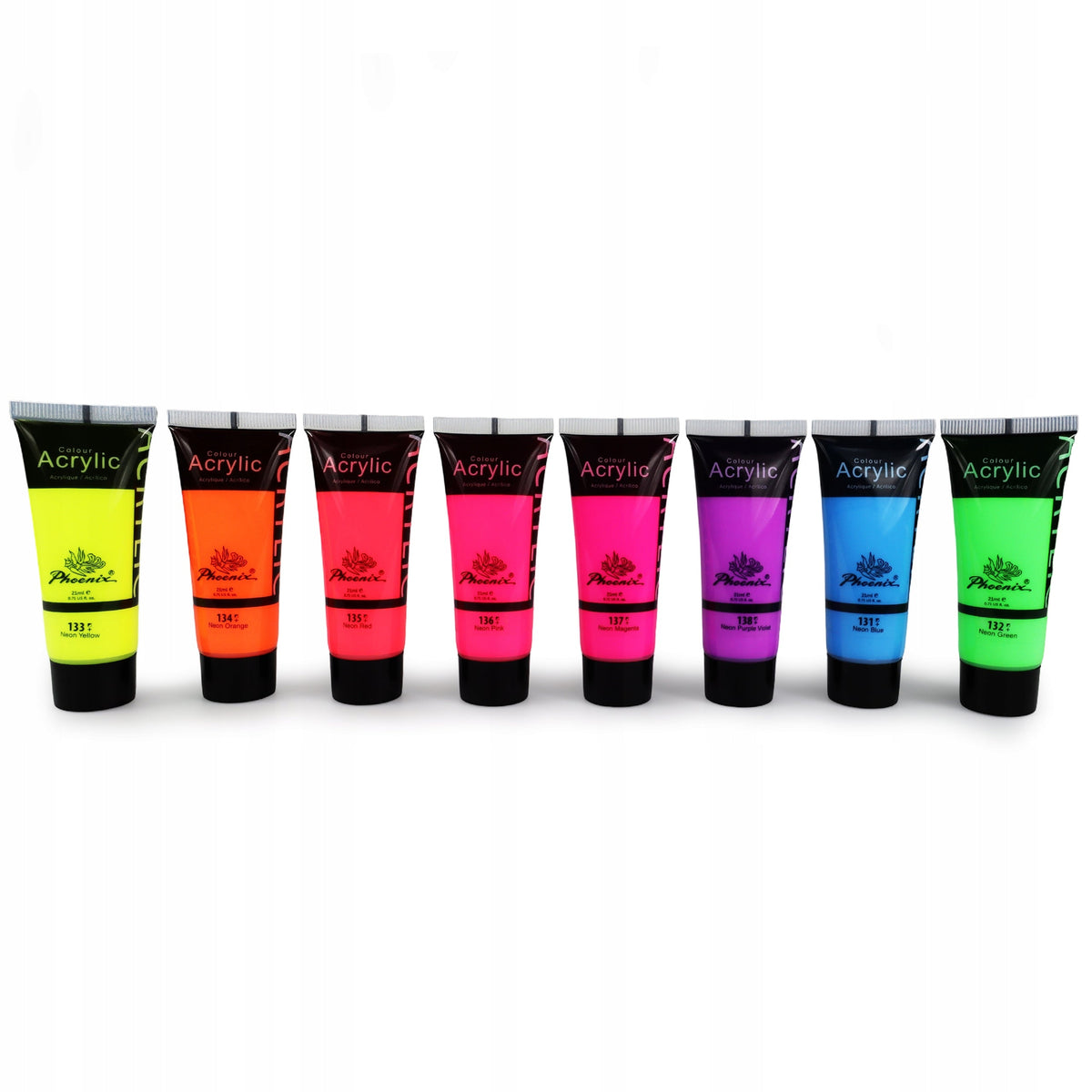 Set di colori acrilici neon Phoenix 8 x 21 ml