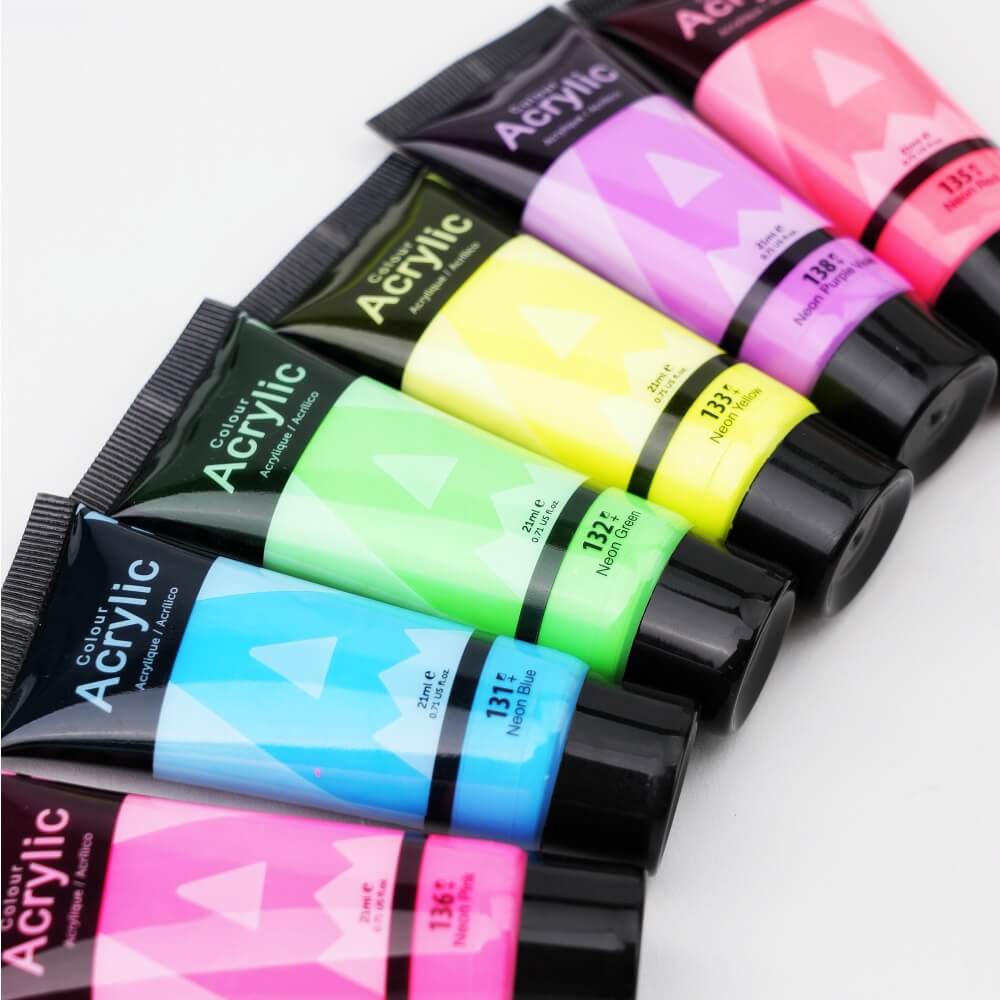 Set di colori acrilici neon Phoenix 8 x 21 ml