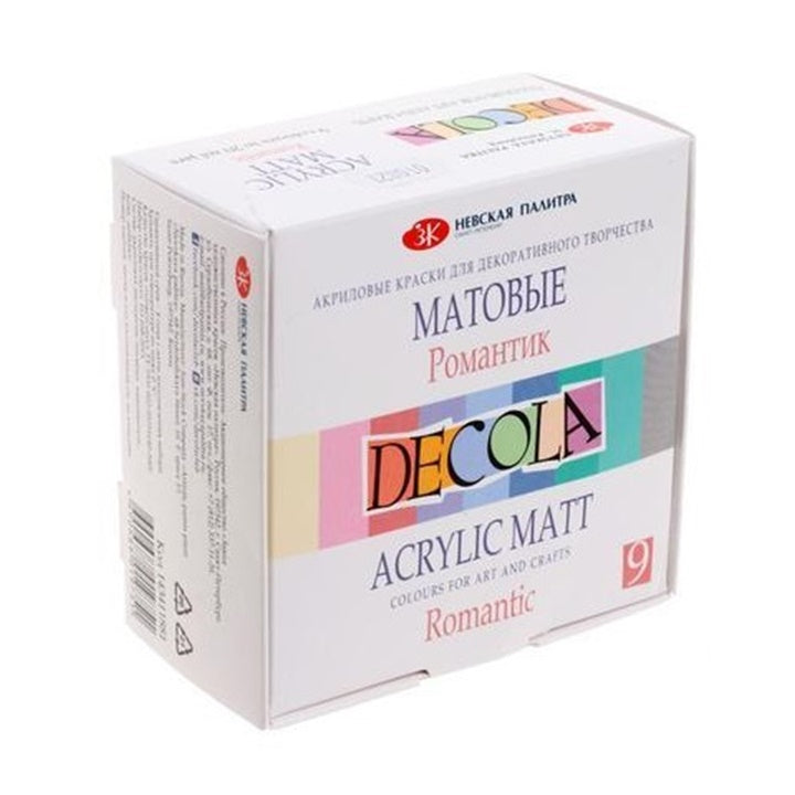 Set di colori acrilici opachi Decola 9x20 ml – Romantic