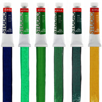 Set di colori acrilici Phoenix Studio 24 x 12 ml con pennelli e tavolozza