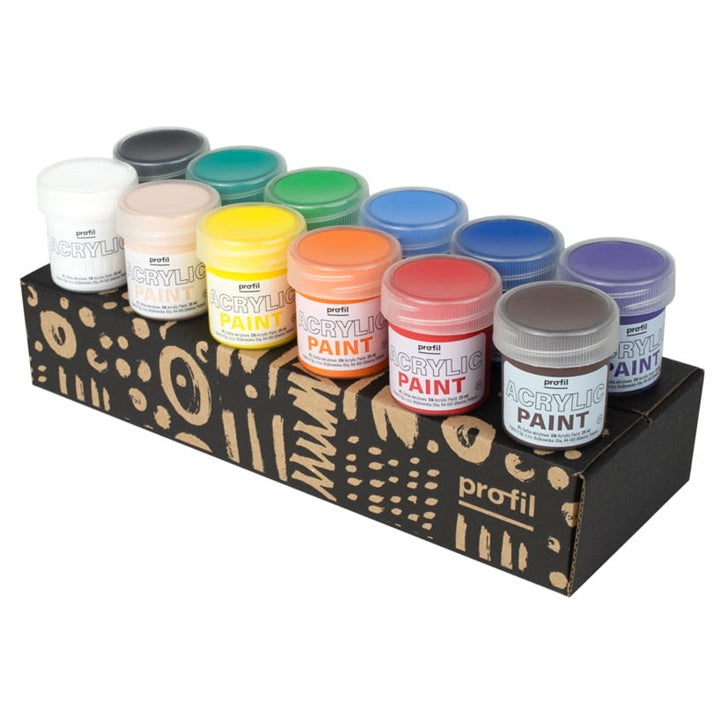Set di colori acrilici Profile - 12 x 25 ml - colori base