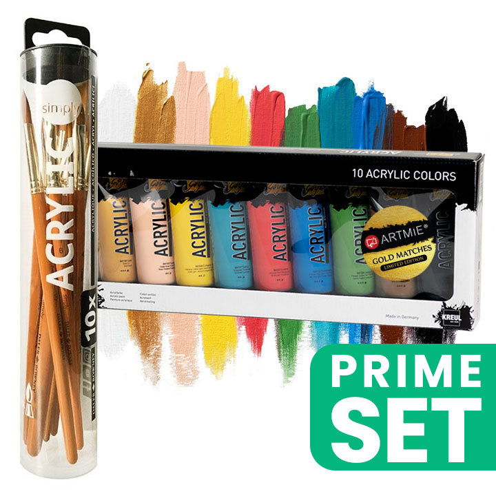 Set di colori acrilici Solo Goya - ARTMIE Corrispondenza oro con pennelli