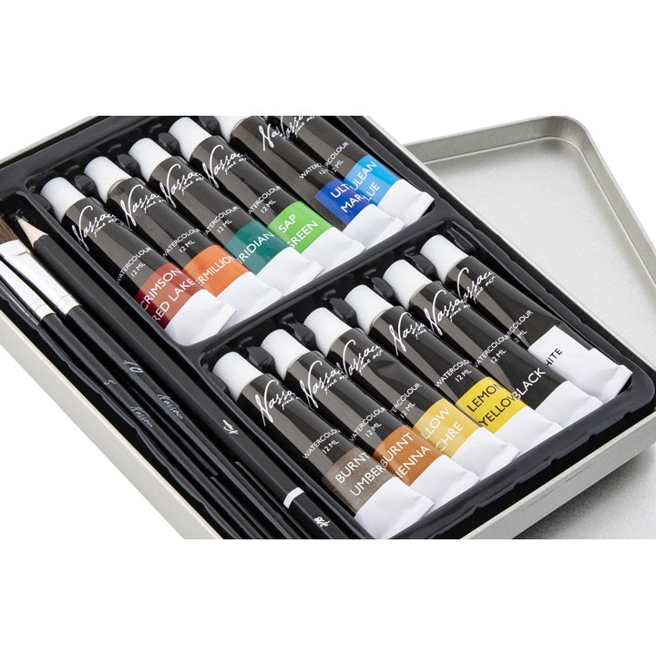 Set di colori ad acquerello Nassau Fine Art – 16 pezzi