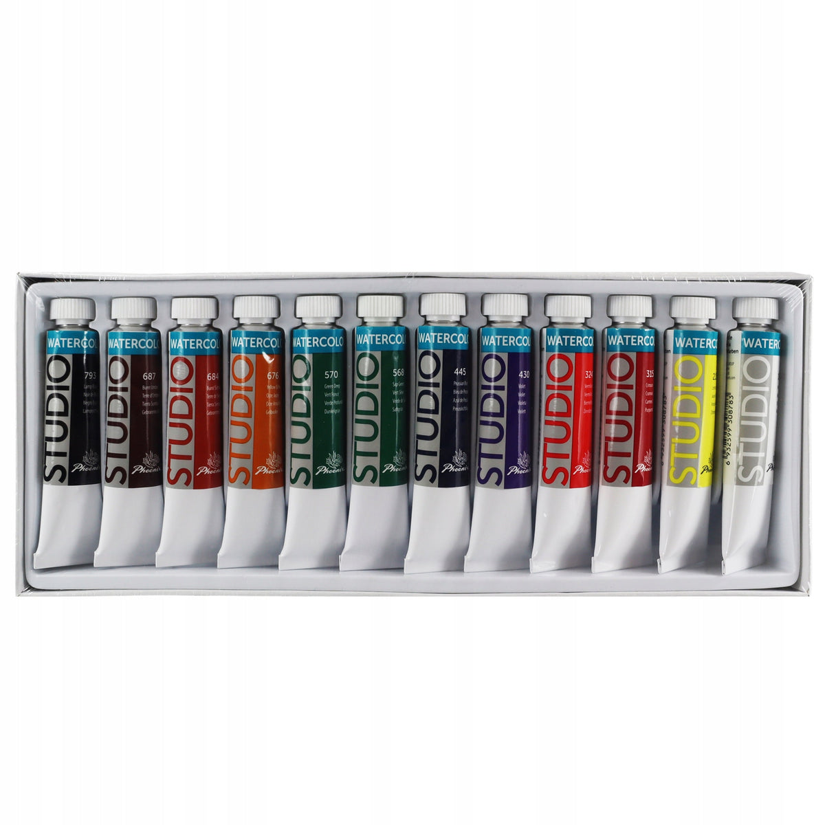 Set di colori ad acquerello Phoenix, 12–24 x 12 ml