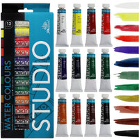 Set di colori ad acquerello Phoenix, 12–24 x 12 ml