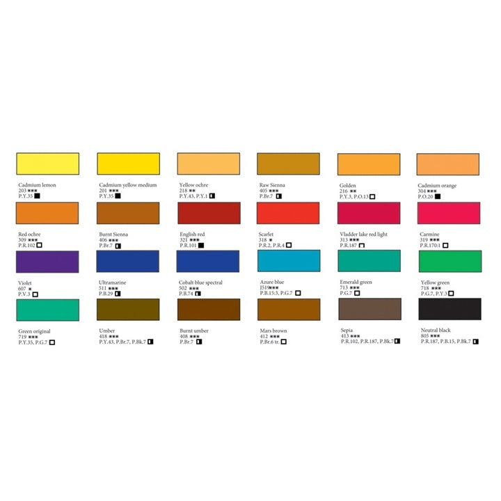 Set di colori ad acquerello San Pietroburgo 24x2,5ml