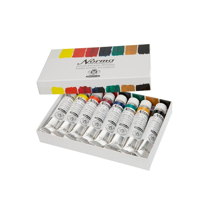 Set di colori ad olio professionali in tubetto Schmincke Norma Professional 8 x 20 ml