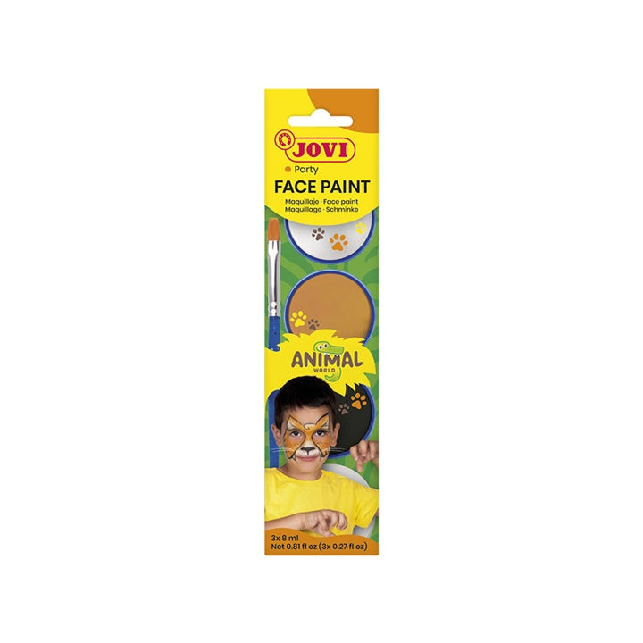 Set di colori per il viso Animal con accessori 3 x 8 ml