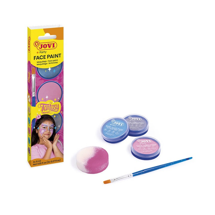 Set di colori per il viso Fantasy con accessori 3 x 8 ml