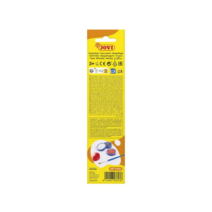 Set di colori per il viso Scary con accessori 3 x 8 ml