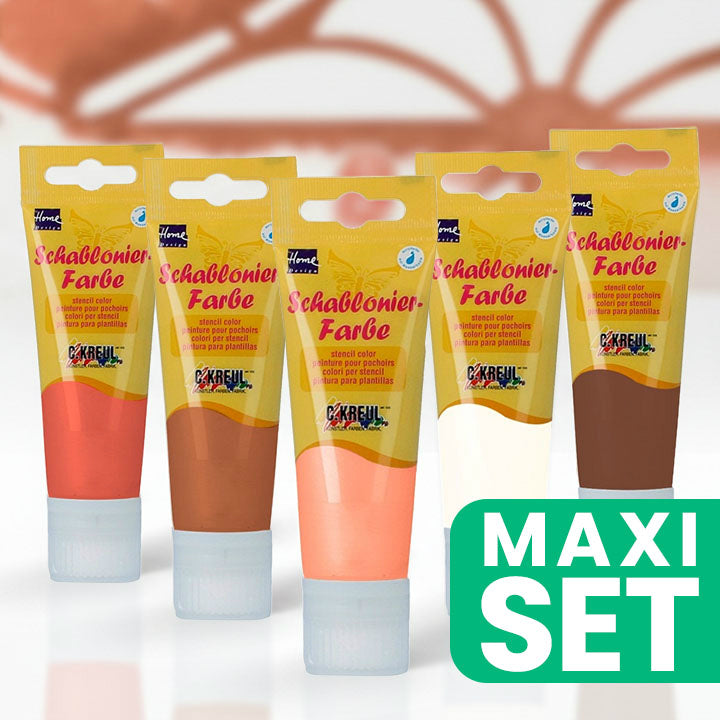 Set di colori per stencil KREUL - Tonalità calde