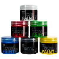 Set di colori per tessuti scuri Profil 6 x 50 ml