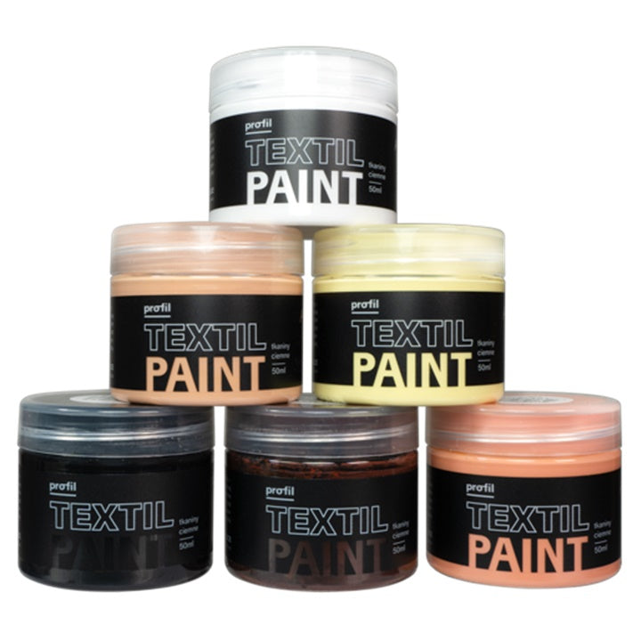 Set di colori per tessuti scuri Profil - Human touch 6 x 50 ml