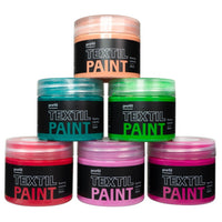 Set di colori per tessuti scuri Profilo - Wild Rose 6 x 50 ml