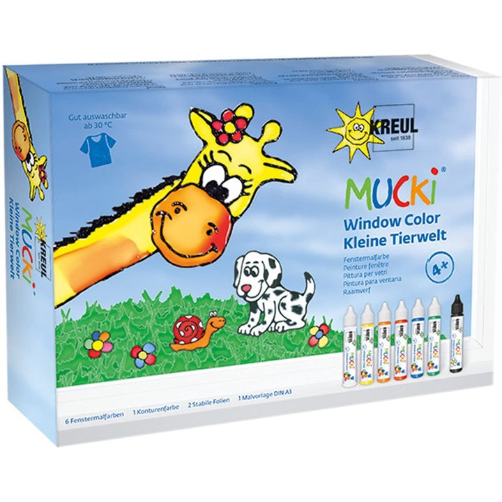 Set di colori per vetro MUCKI - Il mondo dei piccoli animali