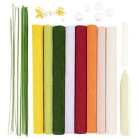 Set di fiori di carta crespa