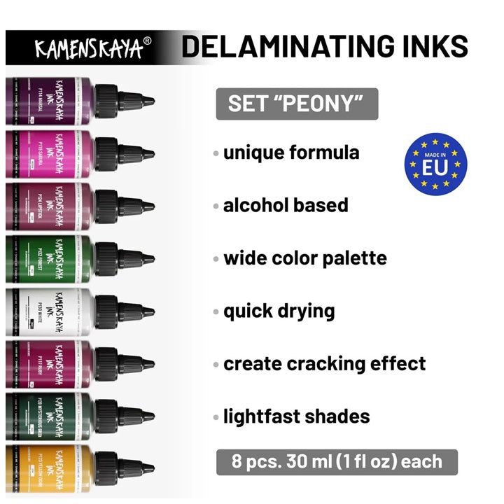 Set di inchiostri a delaminazione KAMENSKAYA 'Peony'